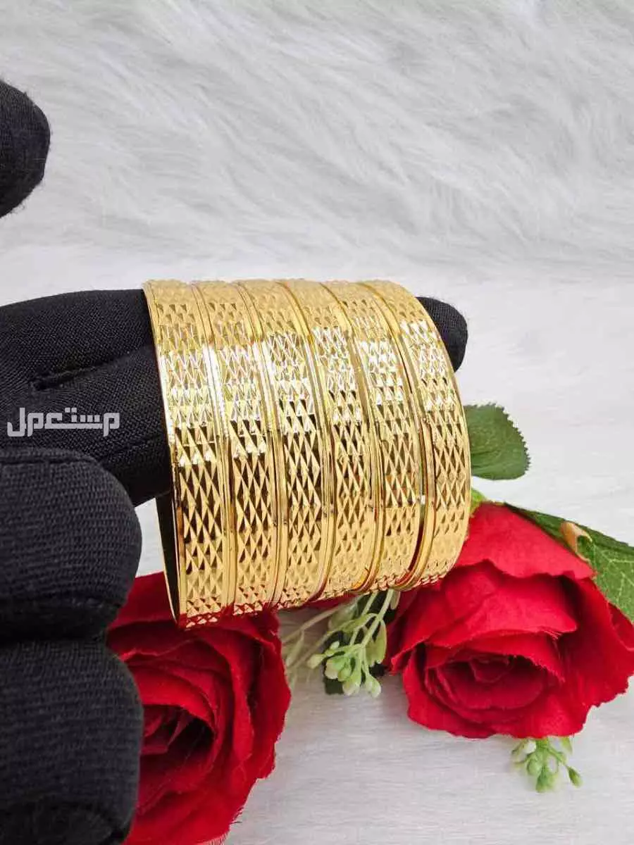 طقم بناجر مطلي ذهب 6 حبات مع ضمان سنة