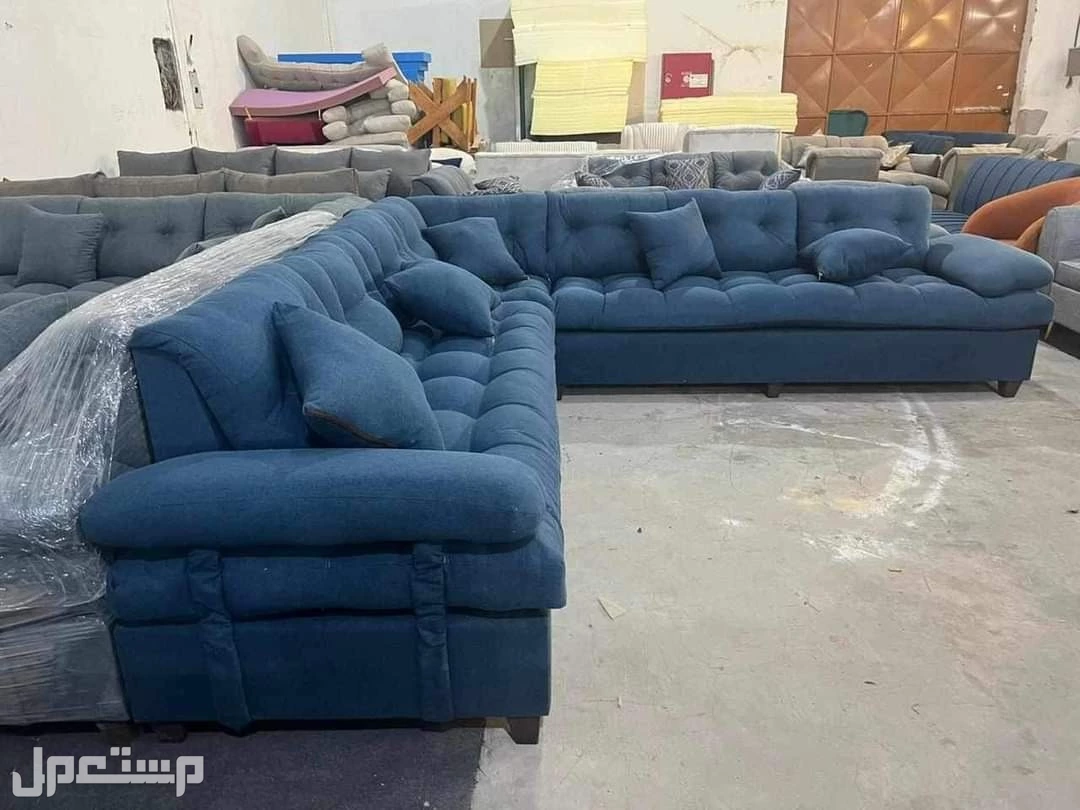 كنب جديد جاهز جميع الالوان بالرياض اطقم حرف ال و7اشخاص مع التوصيل بالرياض 0503414722