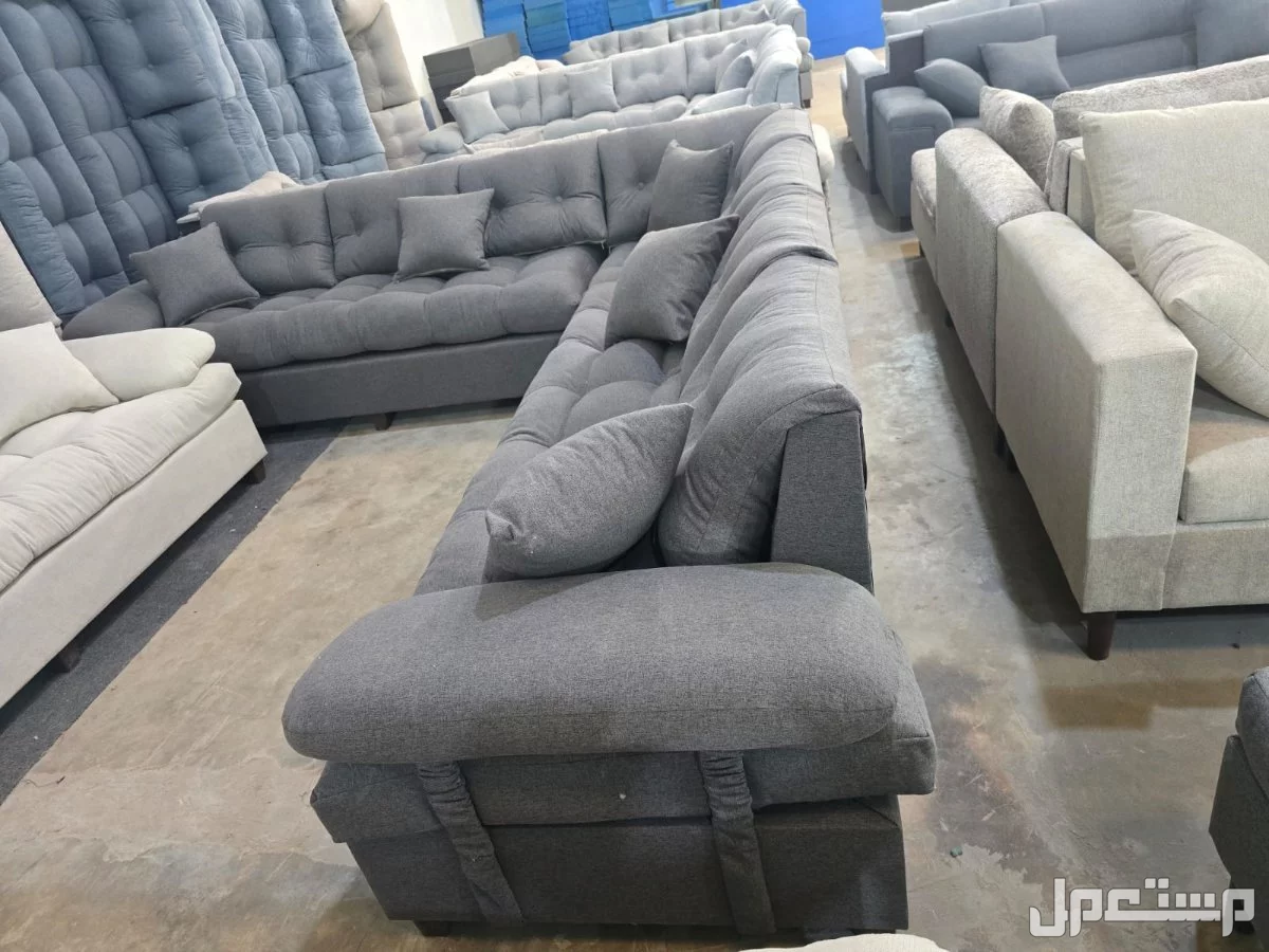 كنب جديد جاهز جميع الالوان بالرياض اطقم حرف ال و7اشخاص مع التوصيل بالرياض 0503414722