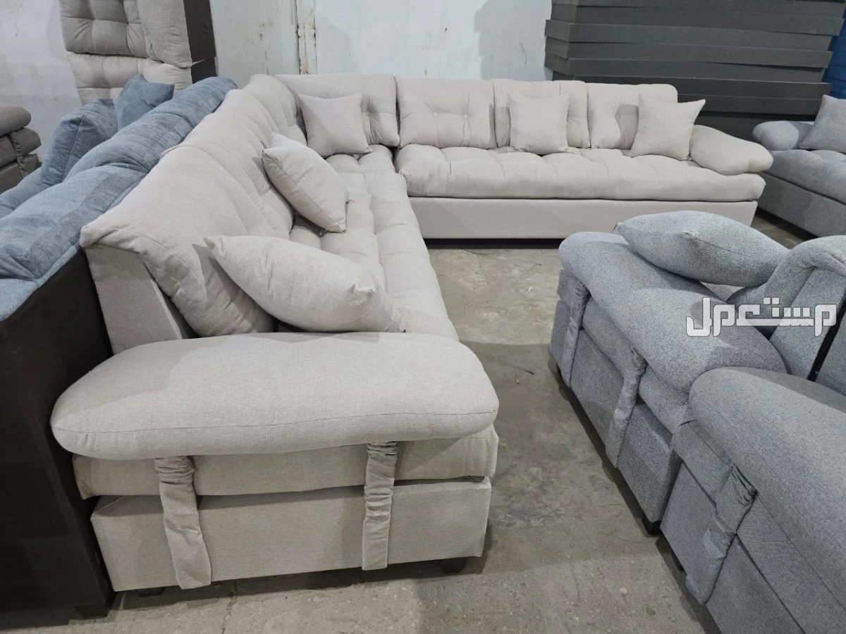 كنب جديد جاهز جميع الالوان بالرياض اطقم حرف ال و7اشخاص مع التوصيل بالرياض 0503414722