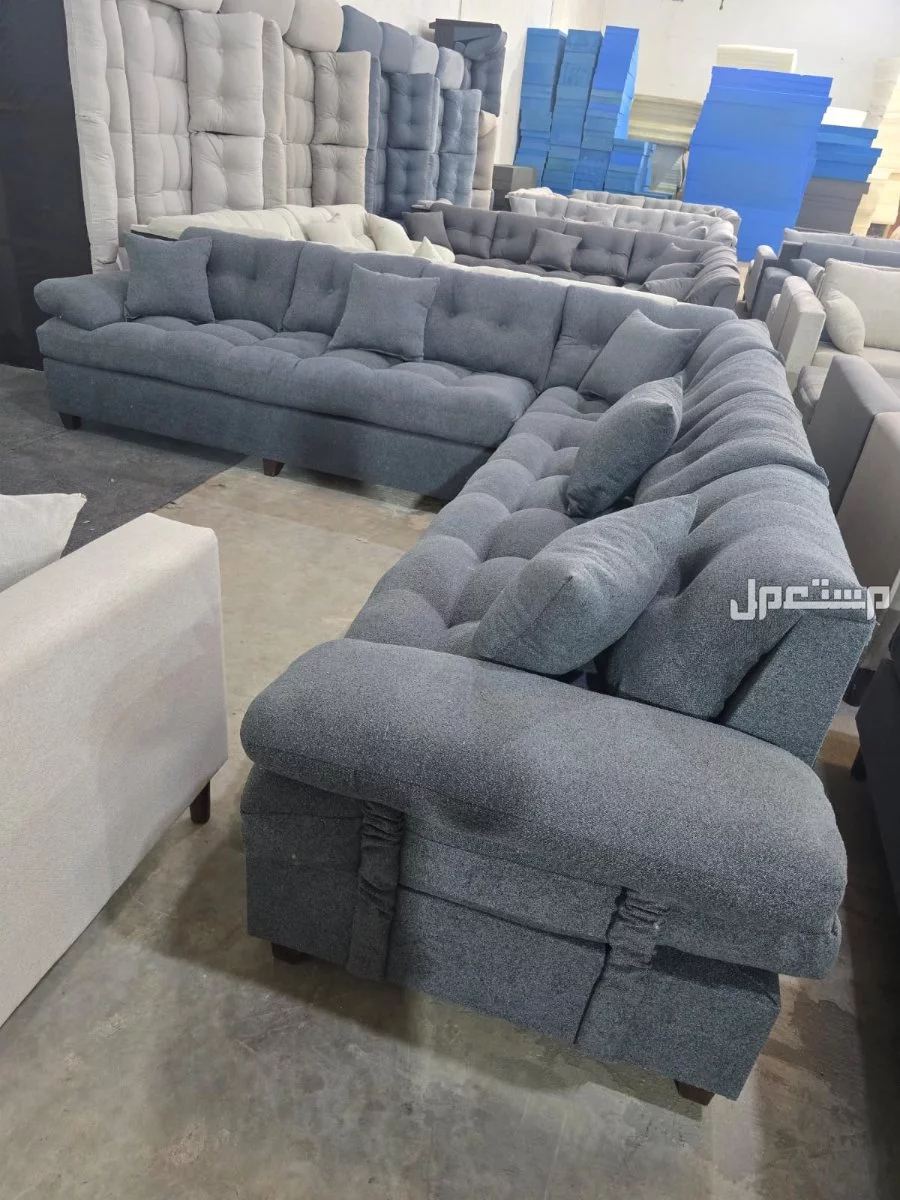 كنب جديد جاهز جميع الالوان بالرياض اطقم حرف ال و7اشخاص مع التوصيل بالرياض 0503414722