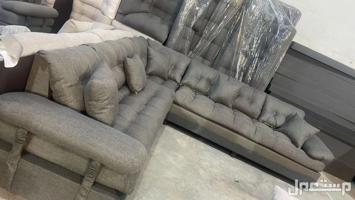 كنب جديد جاهز جميع الالوان بالرياض اطقم حرف ال و7اشخاص مع التوصيل بالرياض 0503414722