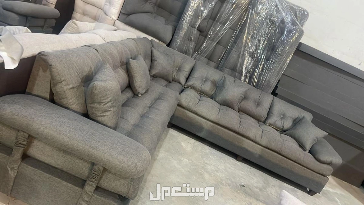 كنب جديد جاهز جميع الألوان بالرياض اطقم حرف ال واطقم 7اشخاص مع التوصيل بالرياض