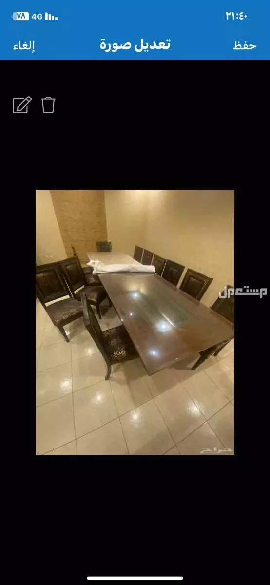 للبيع طاولة طعام  ملكي ممتازة بالدمام بسعر 5000 ريال