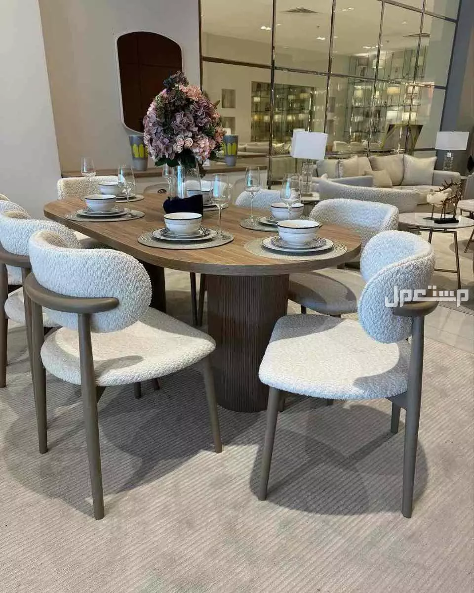 طاولة طعام مقاس 200 سم + 10 كراسي