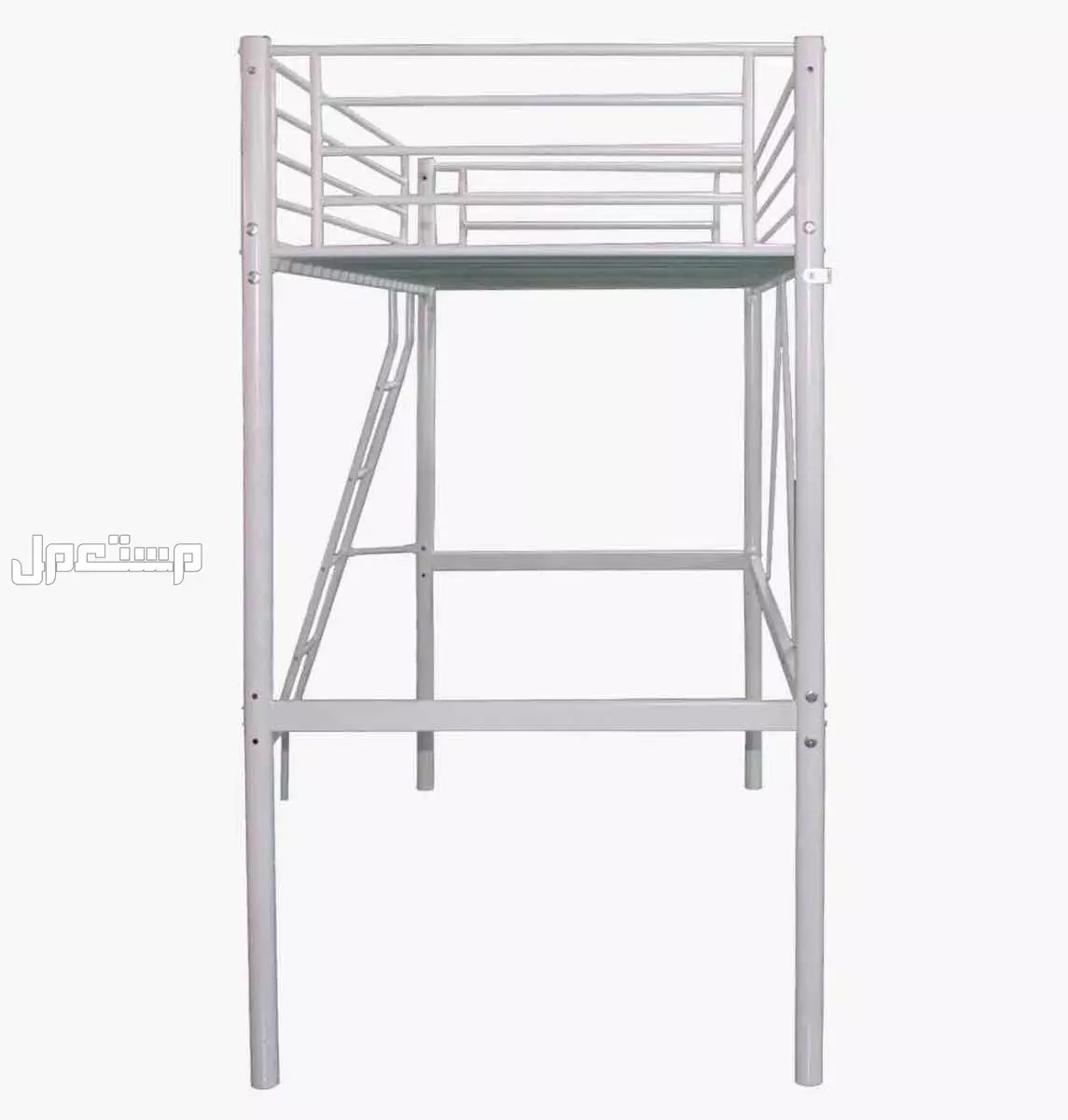 للبيع: سرير فردي علوي من المعدن فانيلا بحجم 200x90 سم.