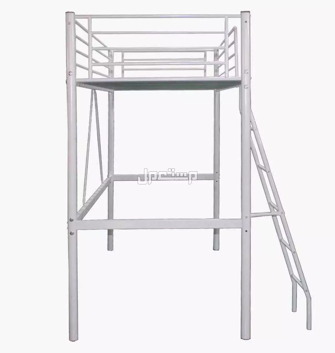 للبيع: سرير فردي علوي من المعدن فانيلا بحجم 200x90 سم.