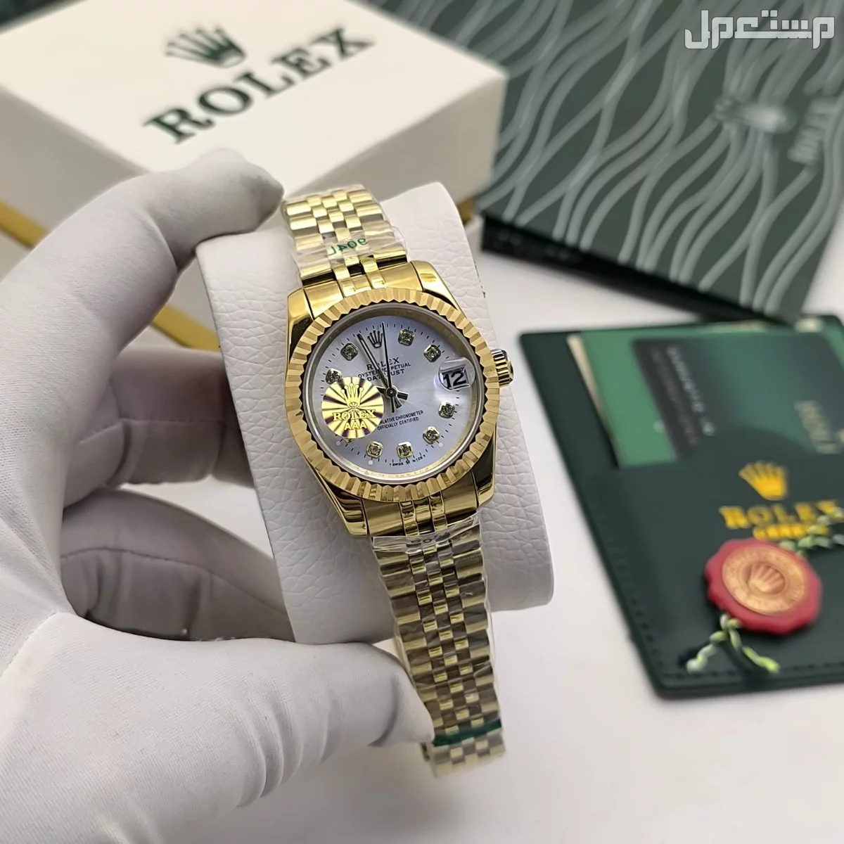ساعات ____نسائي..   رولكس.. درجه اولى.  مع جميع ملحقات الماركه.. *السعر 170ريال*..