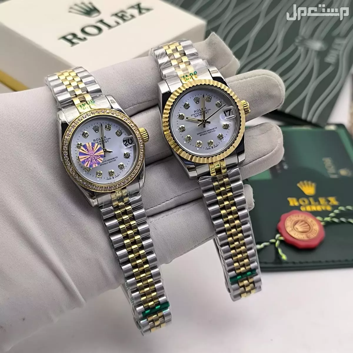 ساعات ____نسائي..   رولكس.. درجه اولى.  مع جميع ملحقات الماركه.. *السعر 170ريال*..