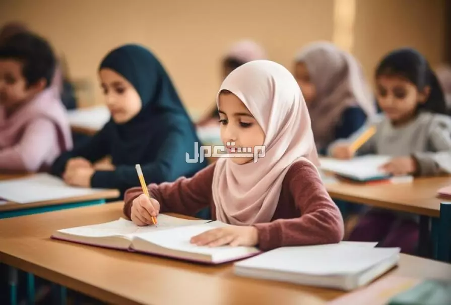 موعد عودة الطلاب للمدارس بعد إجازة عيد الفطر 1446-2025 طالبات في المدرسة