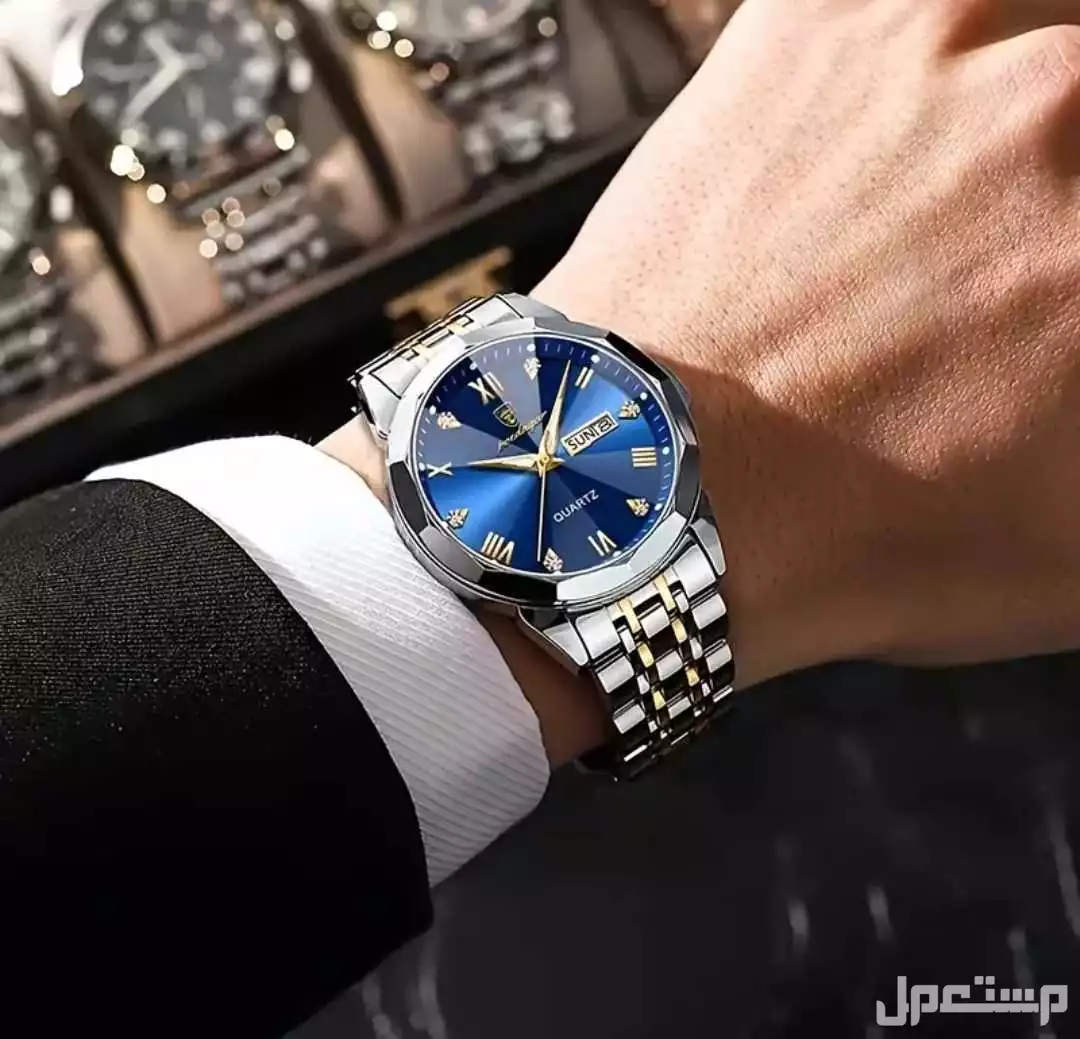 ساعة كوارتز فاخرة للرجال  بسعر 60 ريال سعودي