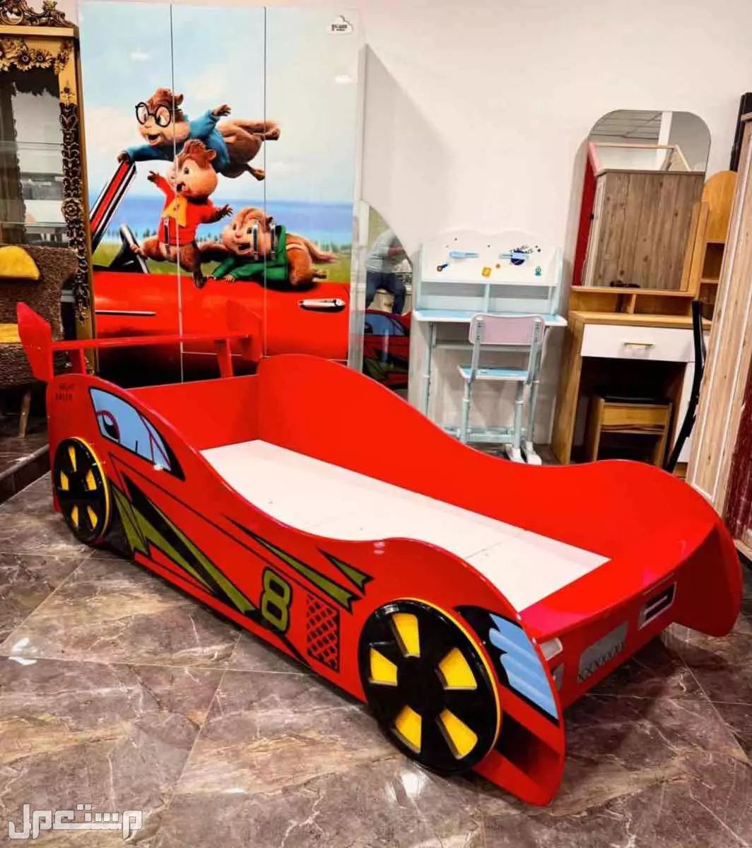 سرير اطفال شكل سيارة ( جديد ) new bed car shaped