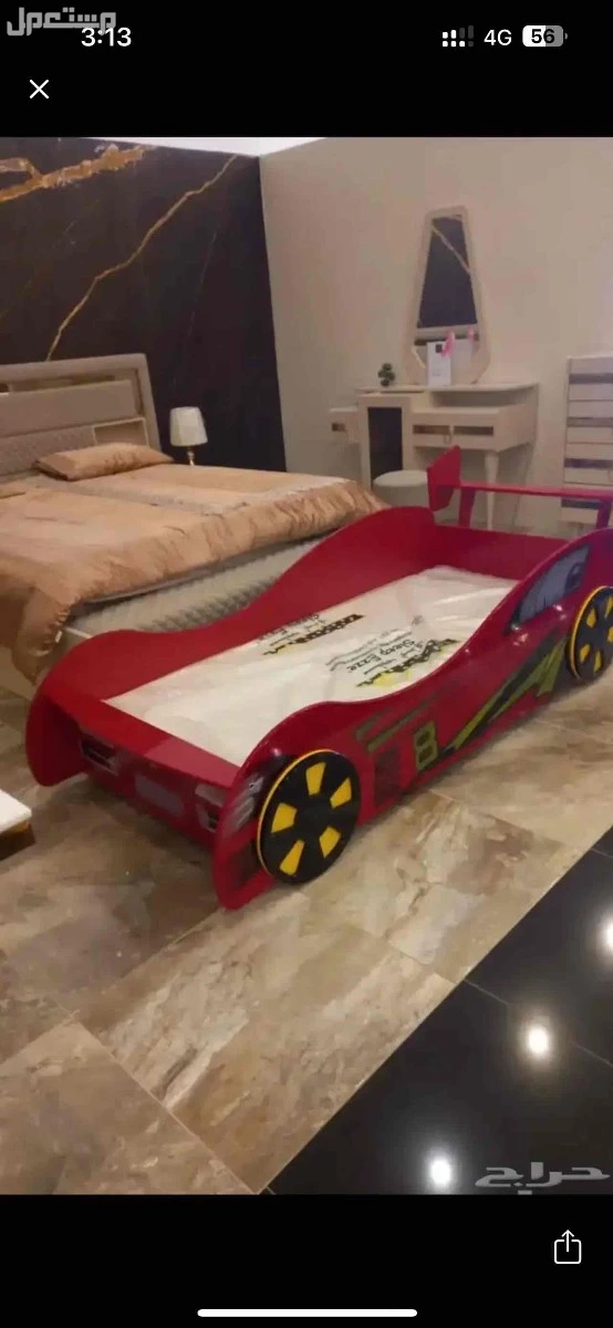 سرير اطفال شكل سيارة ( جديد ) new bed car shaped