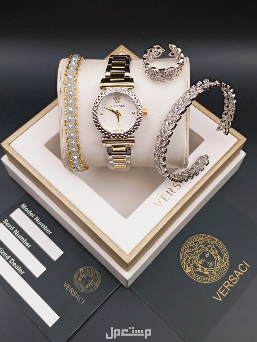 طقم  ساعات ساعه فرزاتشي  سواره كرستال  سواره استيل وخاتم  علبه وكيس  السعر 150 ريال