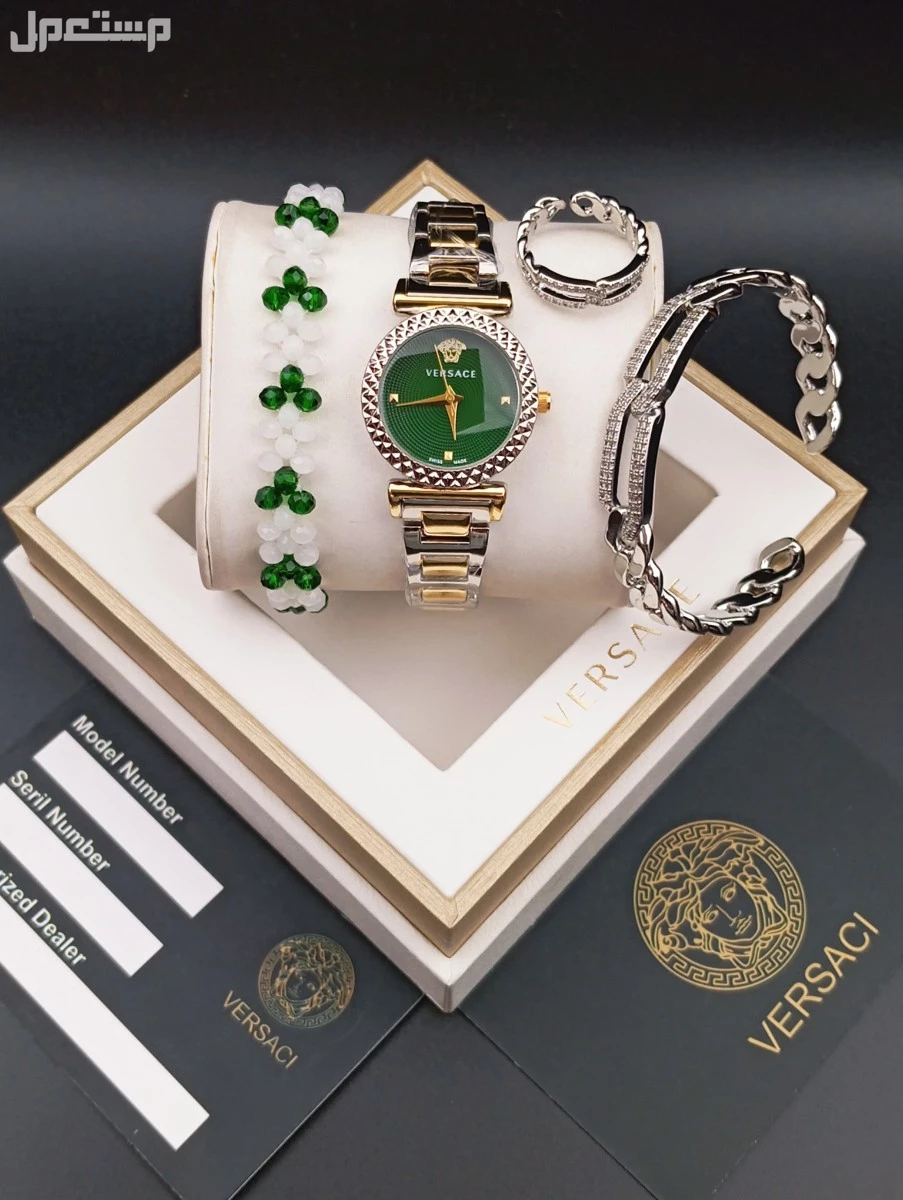 طقم  ساعات ساعه فرزاتشي  سواره كرستال  سواره استيل وخاتم  علبه وكيس  السعر 150 ريال