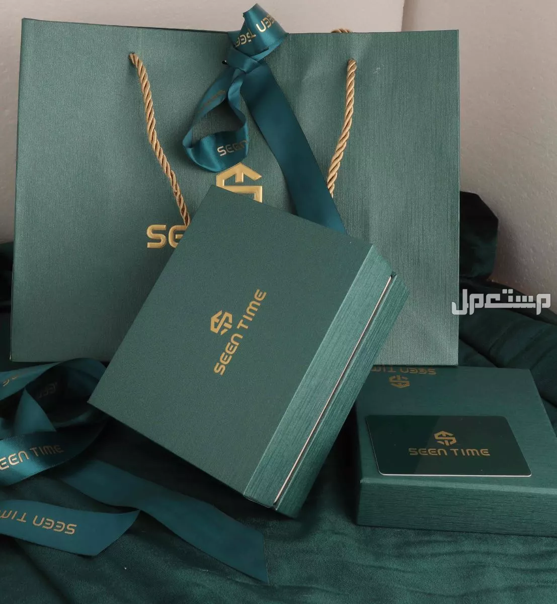 عرض ساعة اوميقا رجالي مع قلم وكبك وضمان