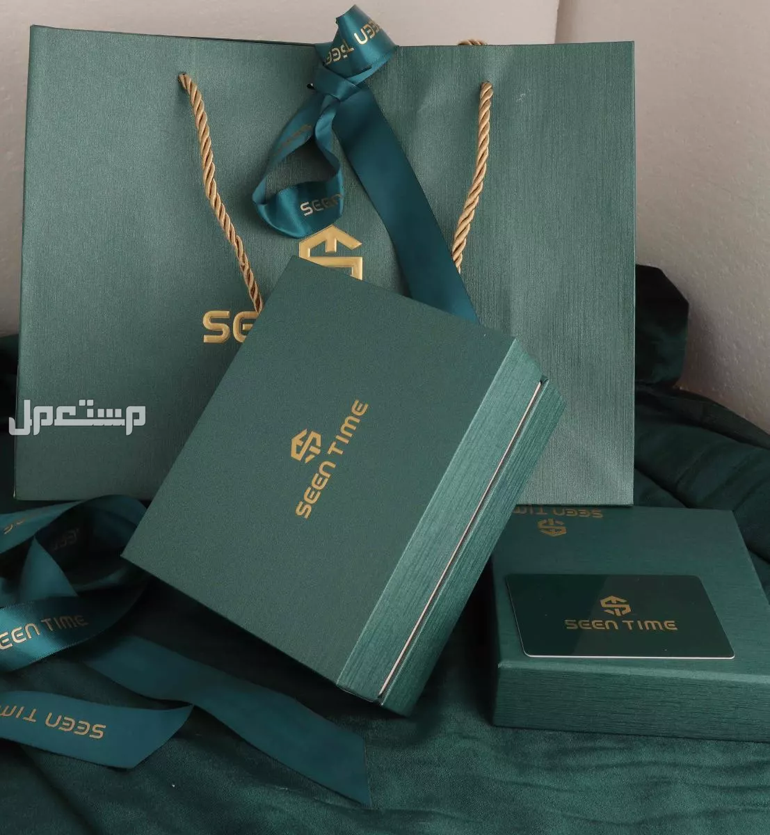 طقم ساعة ستيل فصوص مع اساور وخواتم ماسيكا
