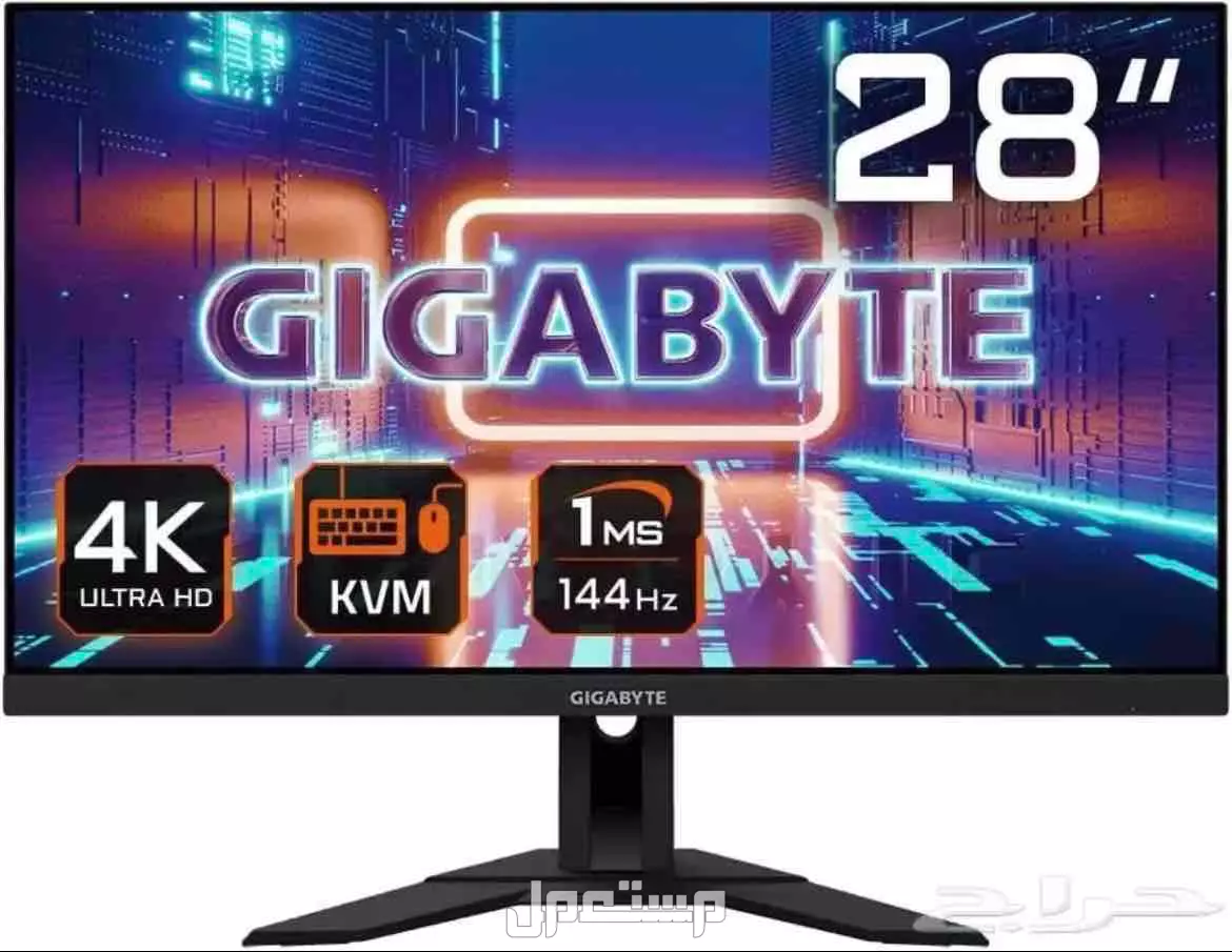شاشة قيمنق Gigabyte m28u في الدمام بسعر 1300 ريال سعودي