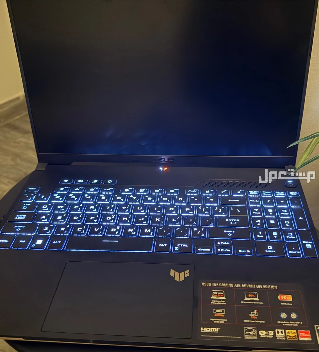 لابتوب ألعاب Asus Tuf رايزون 7، الرامات 16 جيجا، 512 جيجا شبه جديد