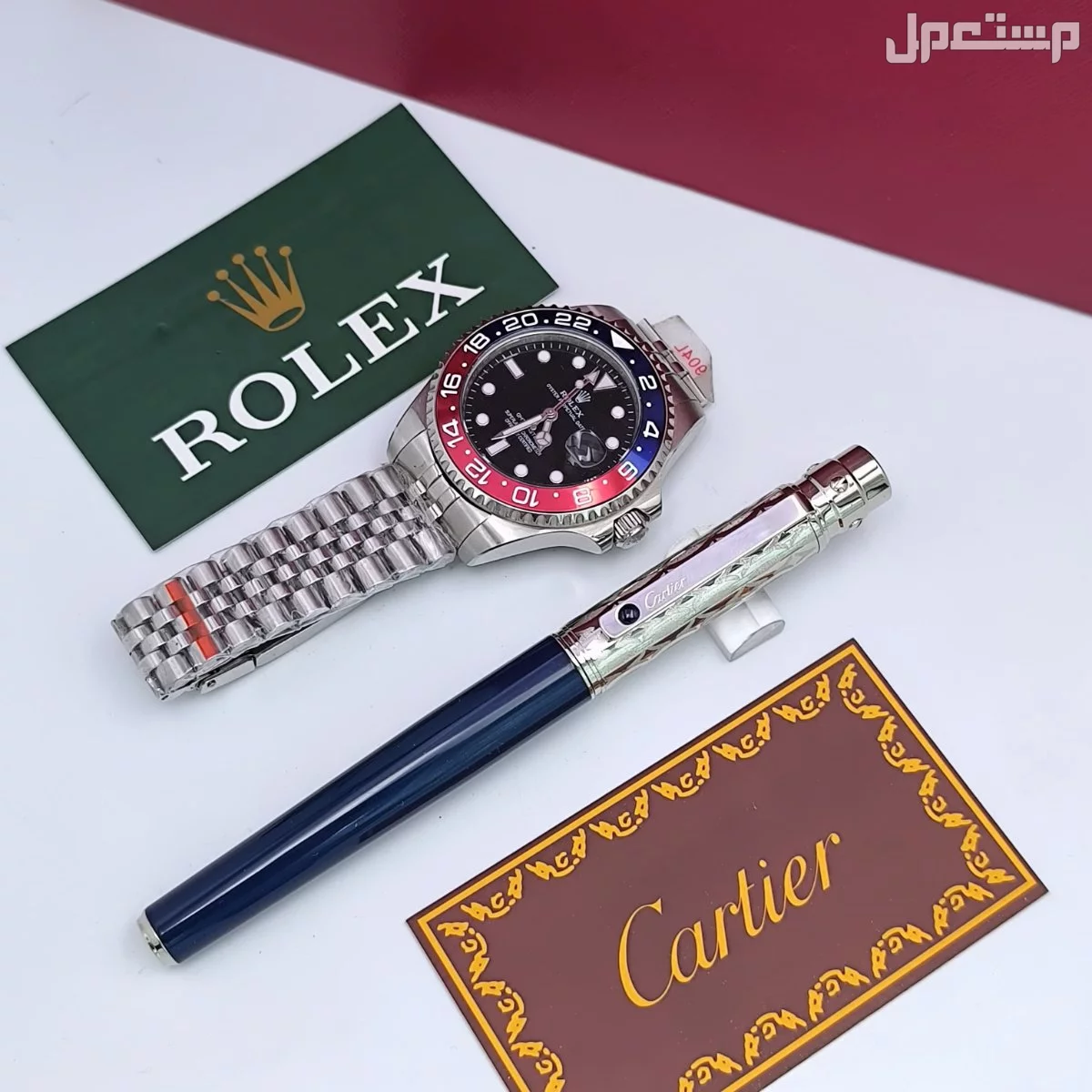 ساعات ____رجالي..   رولكس.. درجه اولى.  مع قلم كارتير درجة اولى مع جميع ملحقات الماركه.. *السعر 300 ريال*..