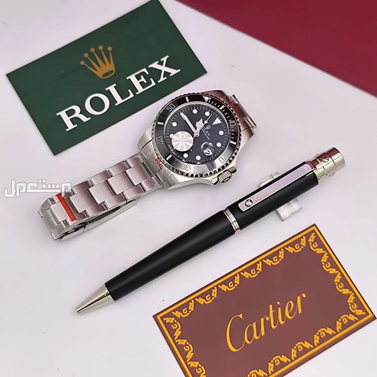 ساعات ____رجالي..   رولكس.. درجه اولى.  مع قلم كارتير درجة اولى مع جميع ملحقات الماركه.. *السعر 300 ريال*..