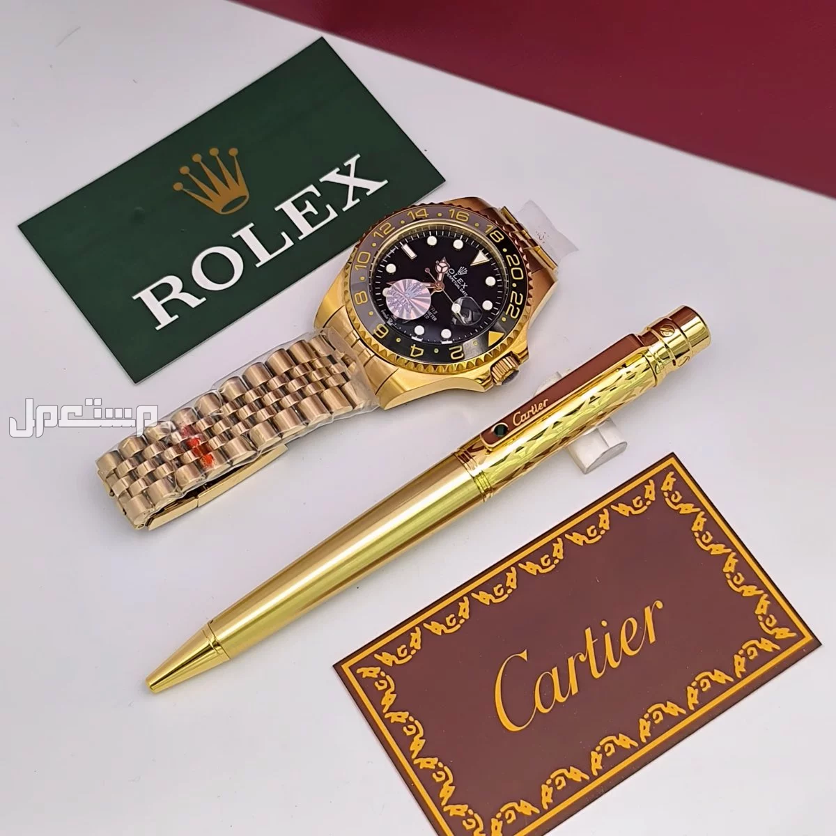 ساعات ____رجالي..   رولكس.. درجه اولى.  مع قلم كارتير درجة اولى مع جميع ملحقات الماركه.. *السعر 300ريال*..