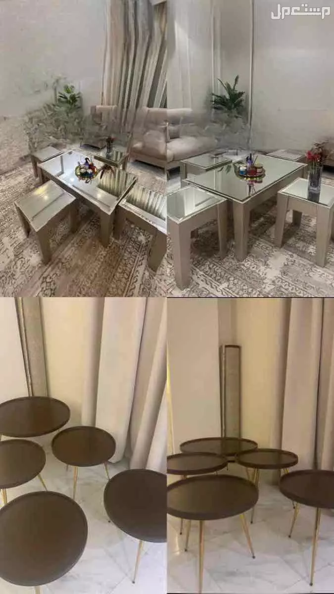 طاولات للبيع وحده كبيره واربعه خدمه