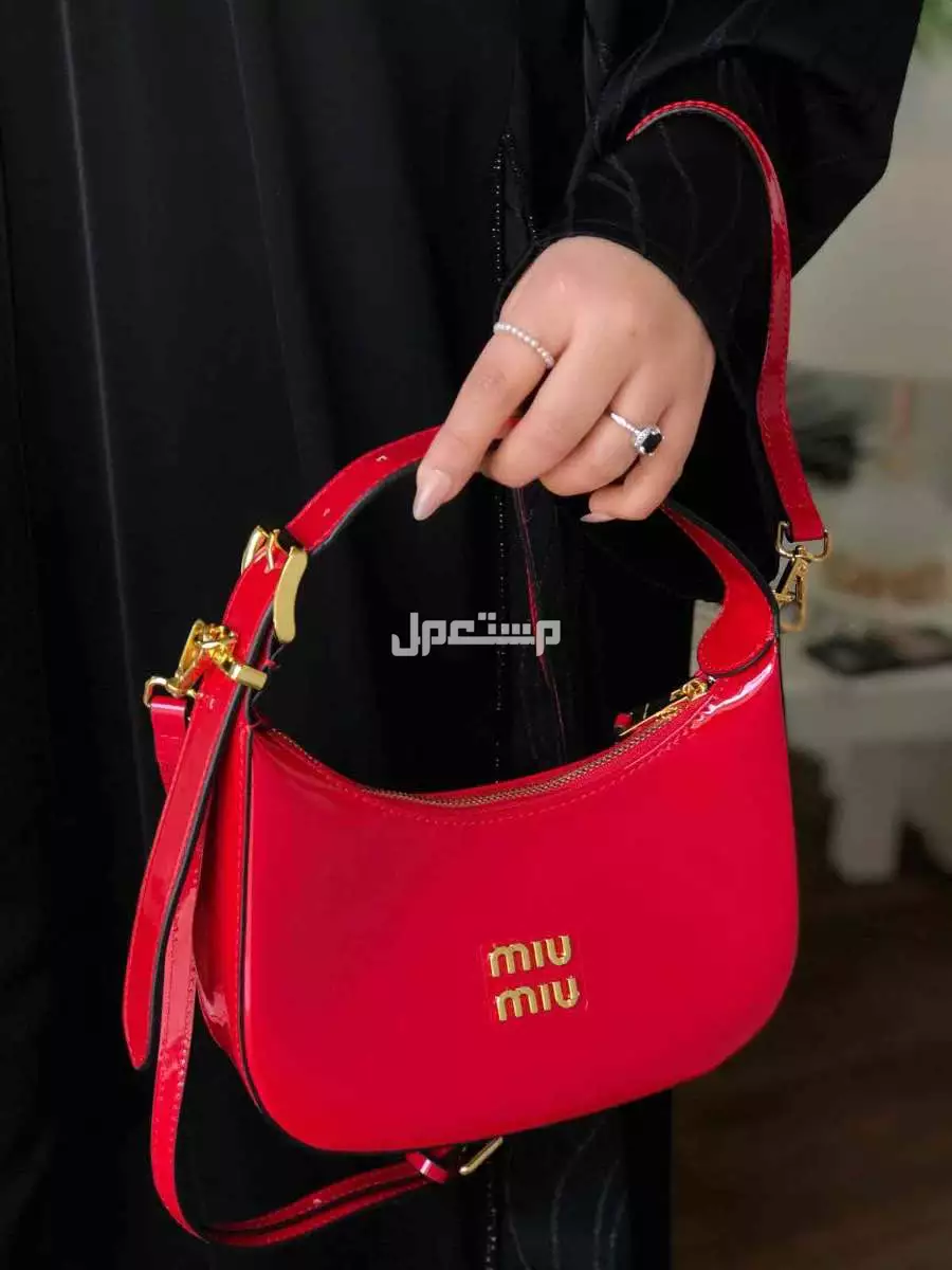 شنط ميو ميو ماستر كوالتي لونين اسود واحمر