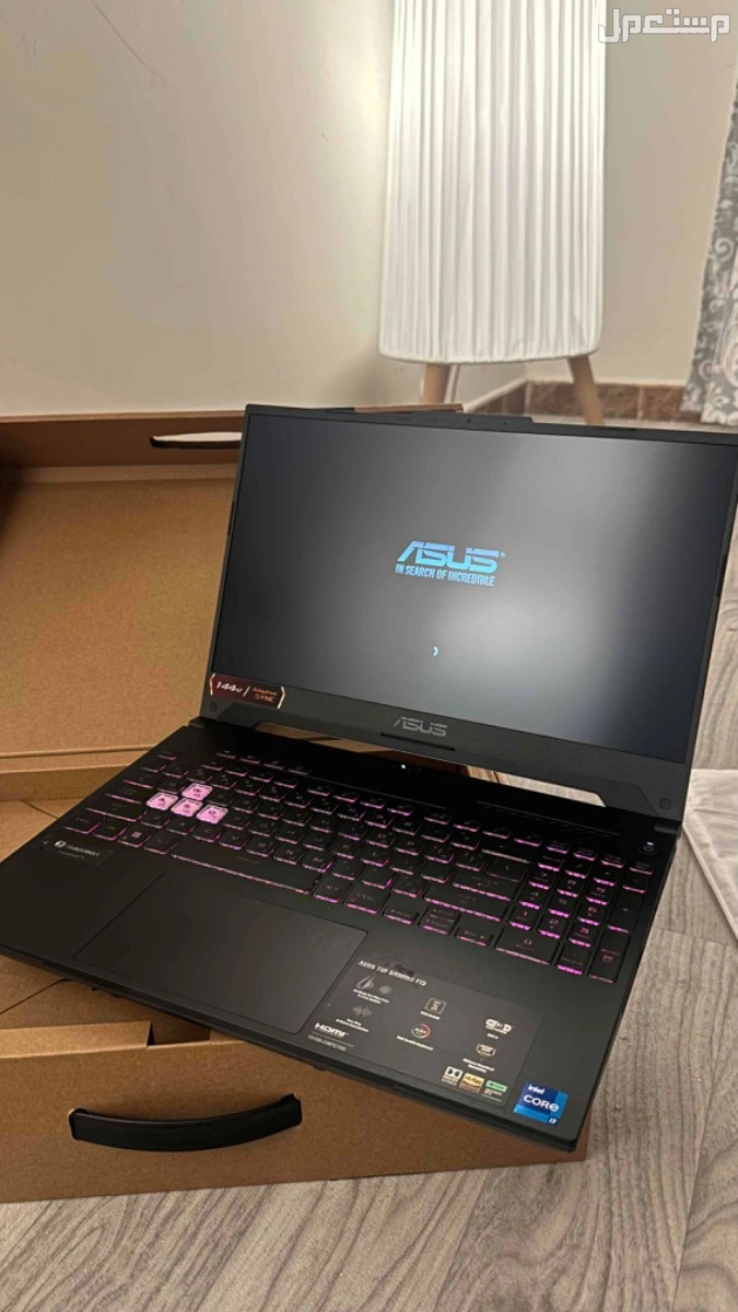 لابتوب العاب قيمنق جديد بفاتورته عالضمان ASUS F-15  i7 12th ماركة أسوس في مكة المكرمة بسعر 3499 ريال سعودي