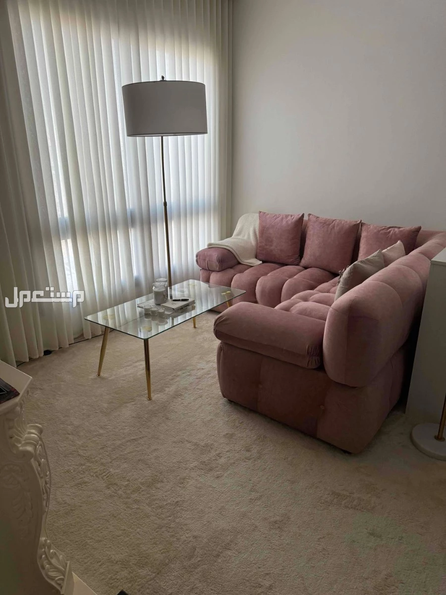كنب زاوية زهري تفصيل مترين*مترين بسعر ألف