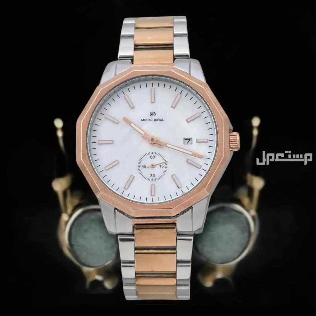 عرض ساعات مونت رويال ستيل رجالي  مع ضمان