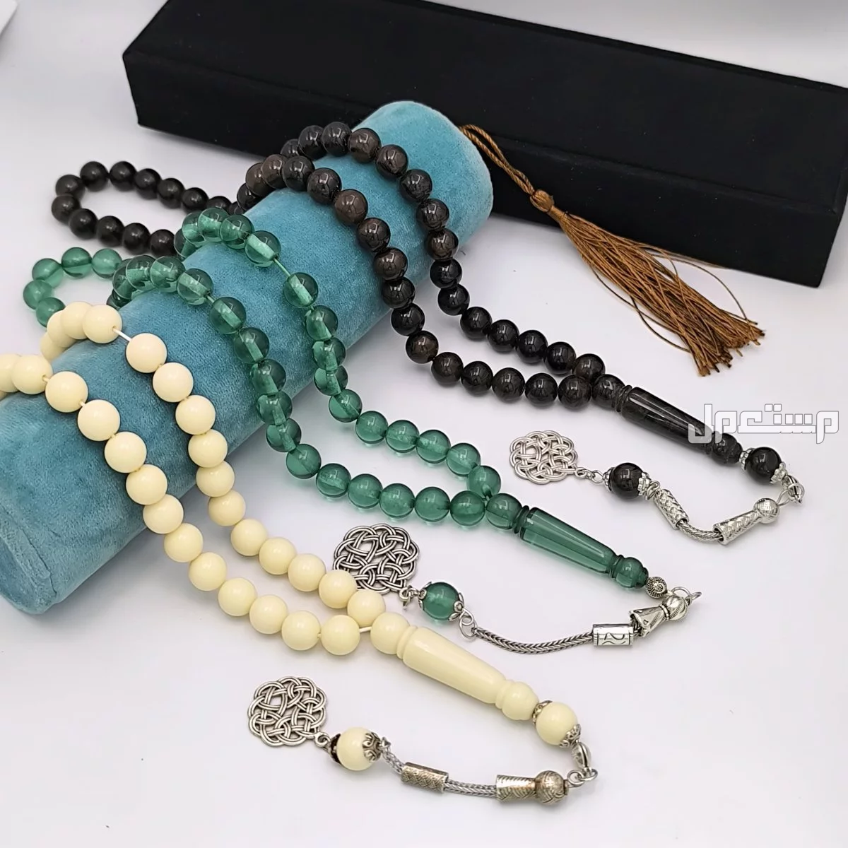 عروض  سبح بكلايت بلجيكي  سعر الحبه 90 مع الملحقات علبه وكيس  سبحه