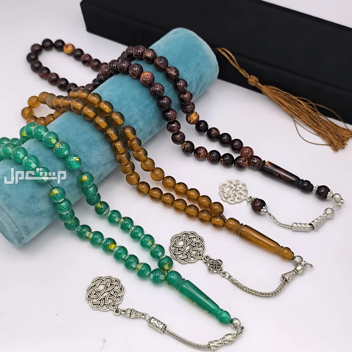 عروض  سبح بكلايت بلجيكي  سعر الحبه 90 مع الملحقات علبه وكيس  سبحه