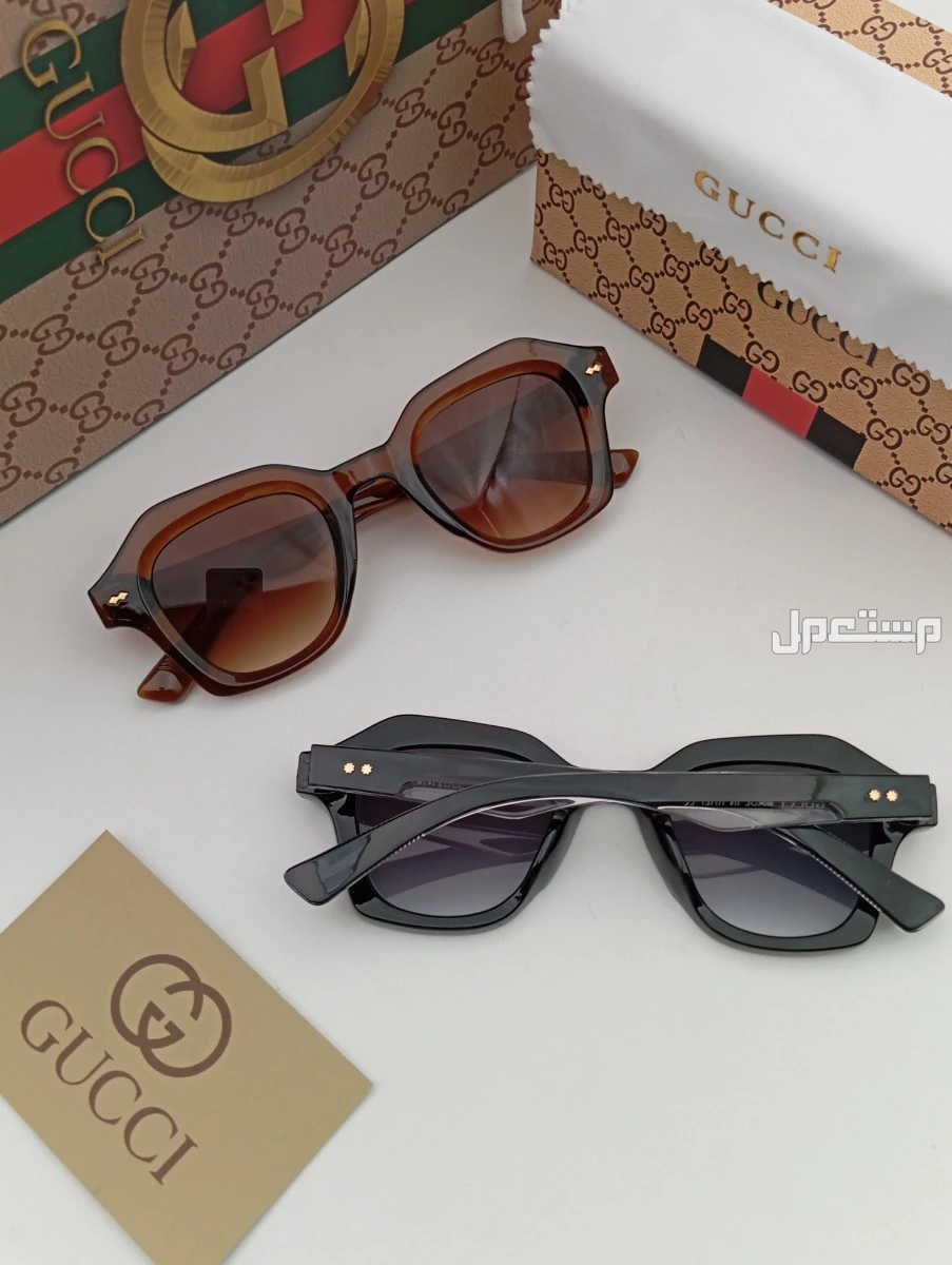 نظارات شمسية من ماركه قوتشي  مع جميع الملحقات السعر 110 ريال