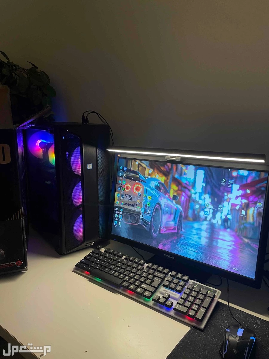 بي سي قيمنق مع شاشة واكسسوارات PC ما شاء الله