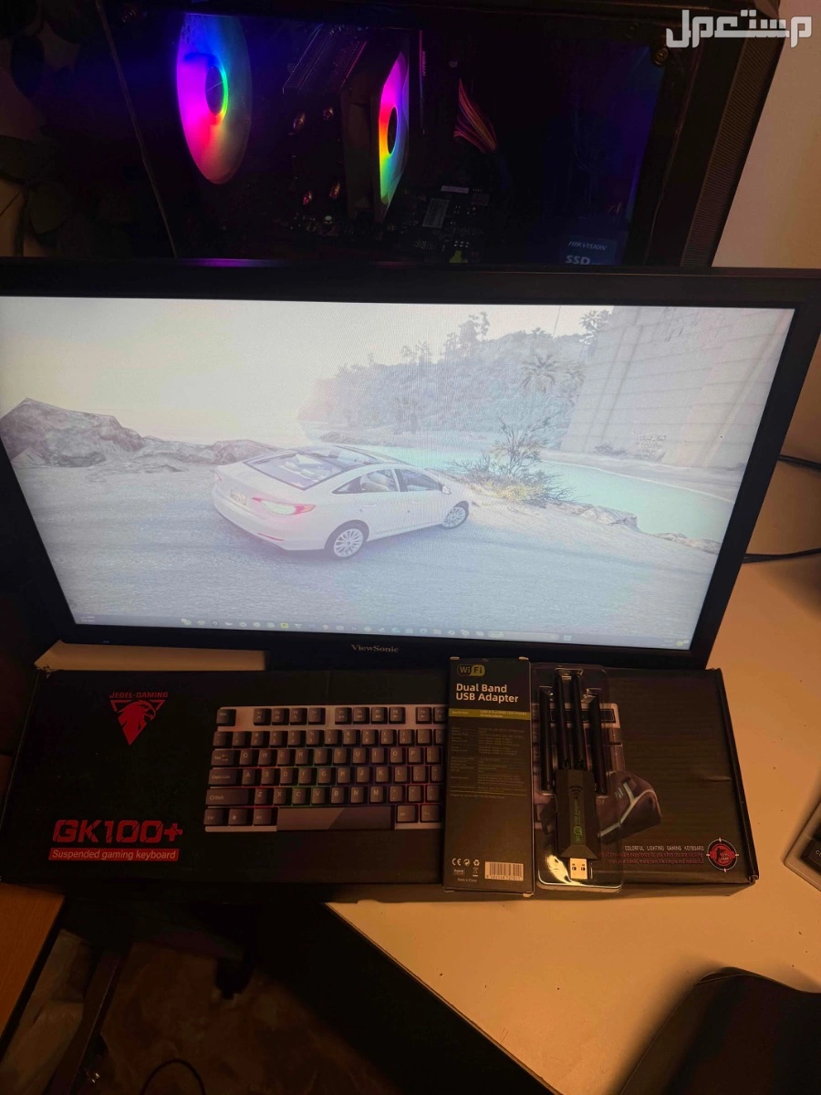 بي سي قيمنق مع شاشة واكسسوارات PC