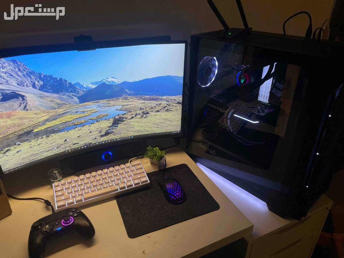 بي سي قيمنق فاخر RTX 4060 i5 14th اكسسوارات PC gaming ما شاء الله