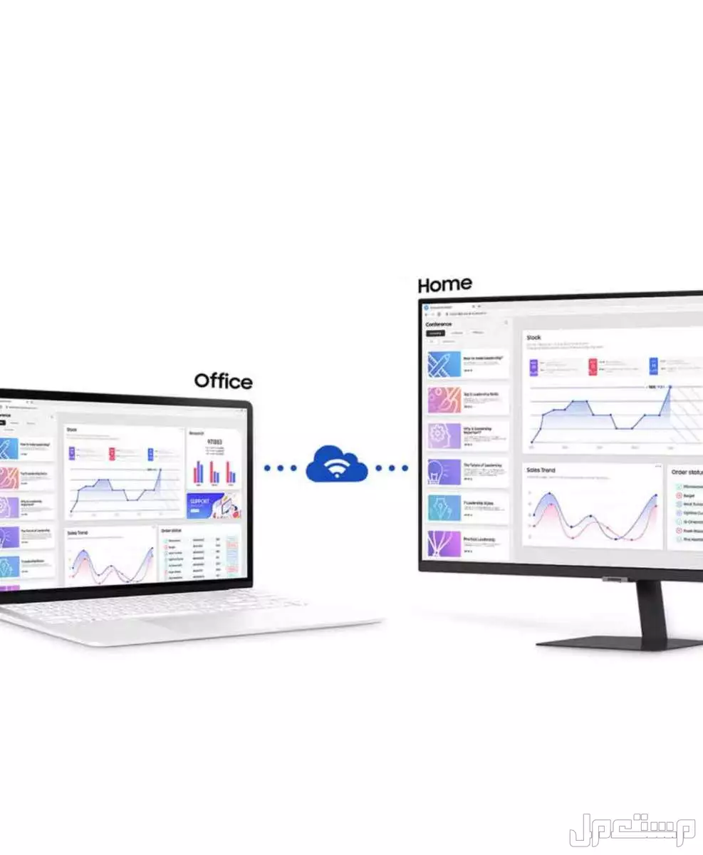 سامسونج الذكية 27 بوصه  مسطحه (Samsung smart monitor M5