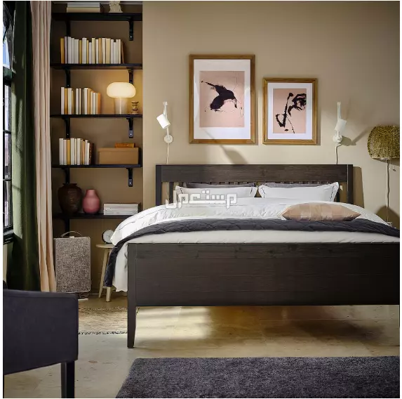 إطار سرير بني غامق + مرتبة 120 × 200 (مستخدم لمدة 6 أشهر) in Riyadh at a price of 2210 SAR
