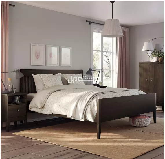 إطار سرير بني غامق + مرتبة 120 × 200 (مستخدم لمدة 6 أشهر) in Riyadh at a price of 2210 SAR