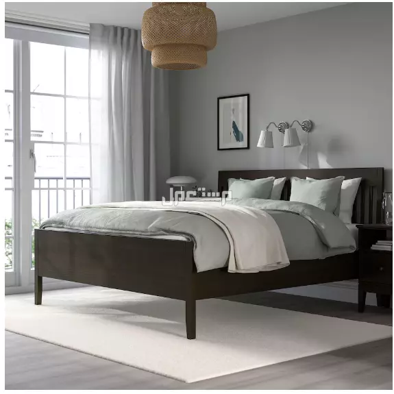 إطار سرير بني غامق + مرتبة 120 × 200 (مستخدم لمدة 6 أشهر) in Riyadh at a price of 2210 SAR