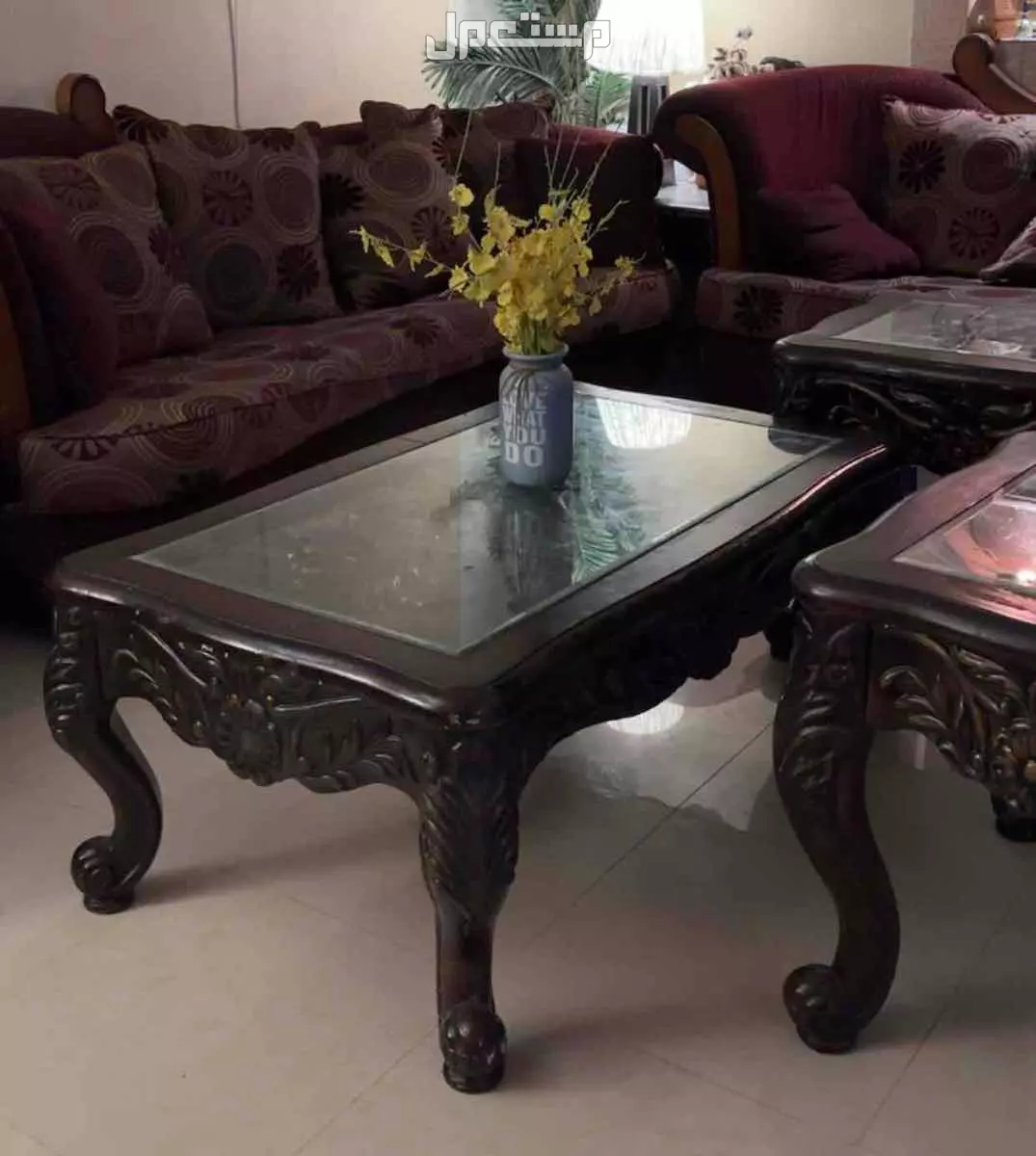 طقم 3 طاولات ضيافه خشب للبيع على السوم