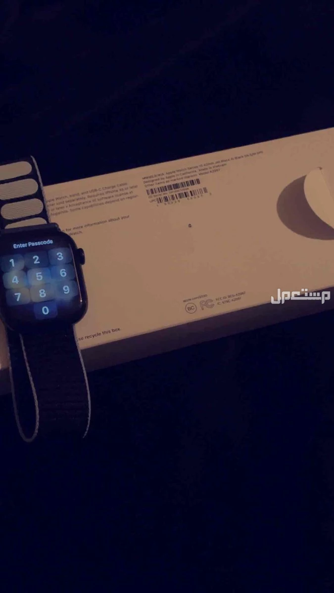 ساعة ابل الجيل العاشر 42 ملم GPS لون اسود حزام رياضي