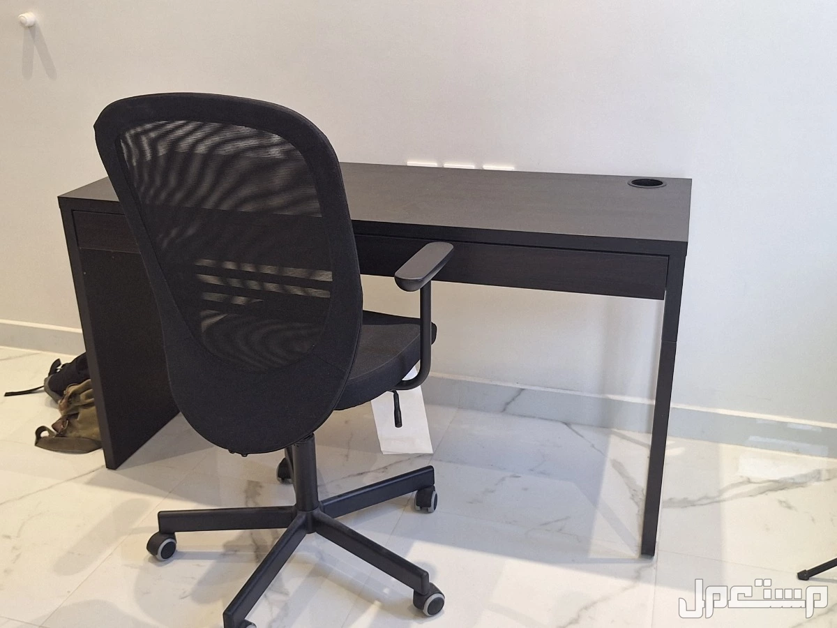 مكتب، بني-أسود، 142x50 سم in Riyadh