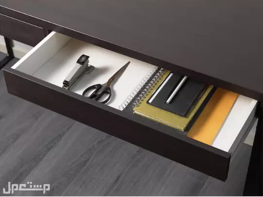 مكتب، بني-أسود، 142x50 سم in Riyadh