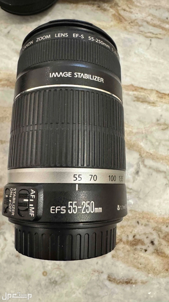 للبيع كاميرا كانون وعدسات ب 1750 ريال بالرياض 55-250mm