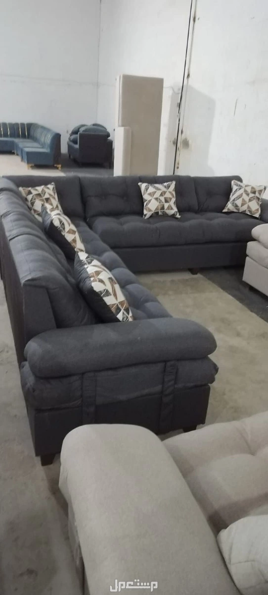 كنب جديد جاهز جميع الالوان بالرياض اطقم حرف ال و7اشخاص مع التوصيل بالرياض 0503414722