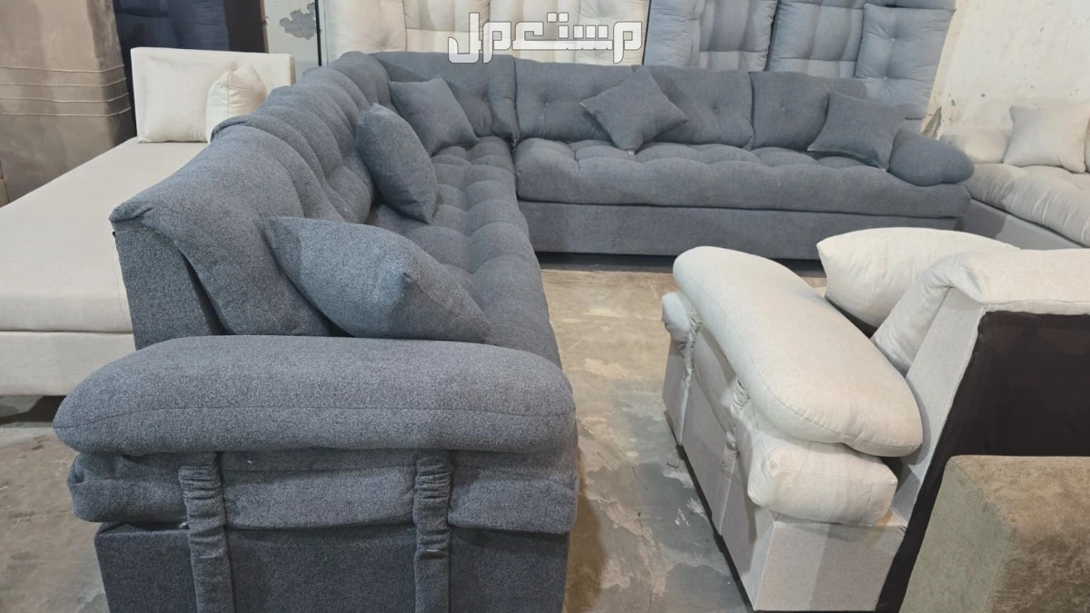 كنب جديد جاهز جميع الالوان بالرياض اطقم حرف ال و7اشخاص مع التوصيل بالرياض 0503414722