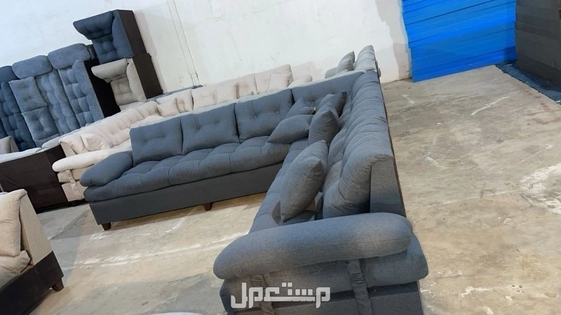 كنب جديد جاهز جميع الالوان بالرياض اطقم حرف ال و7اشخاص مع التوصيل بالرياض 0503414722
