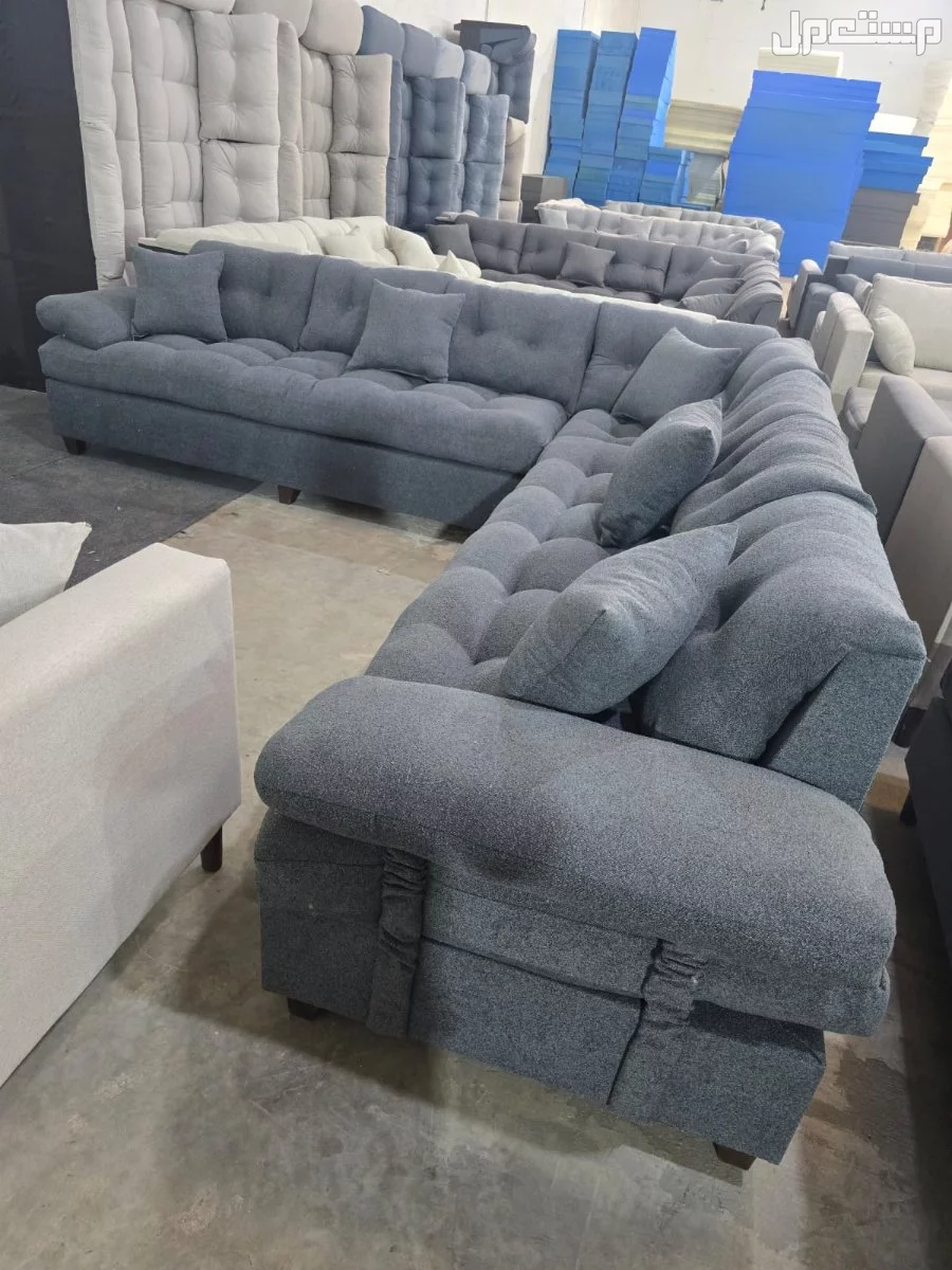كنب جديد جاهز جميع الالوان بالرياض اطقم حرف ال و7اشخاص مع التوصيل بالرياض 0503414722
